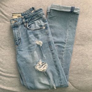 Distressed Garage Mom Jeans